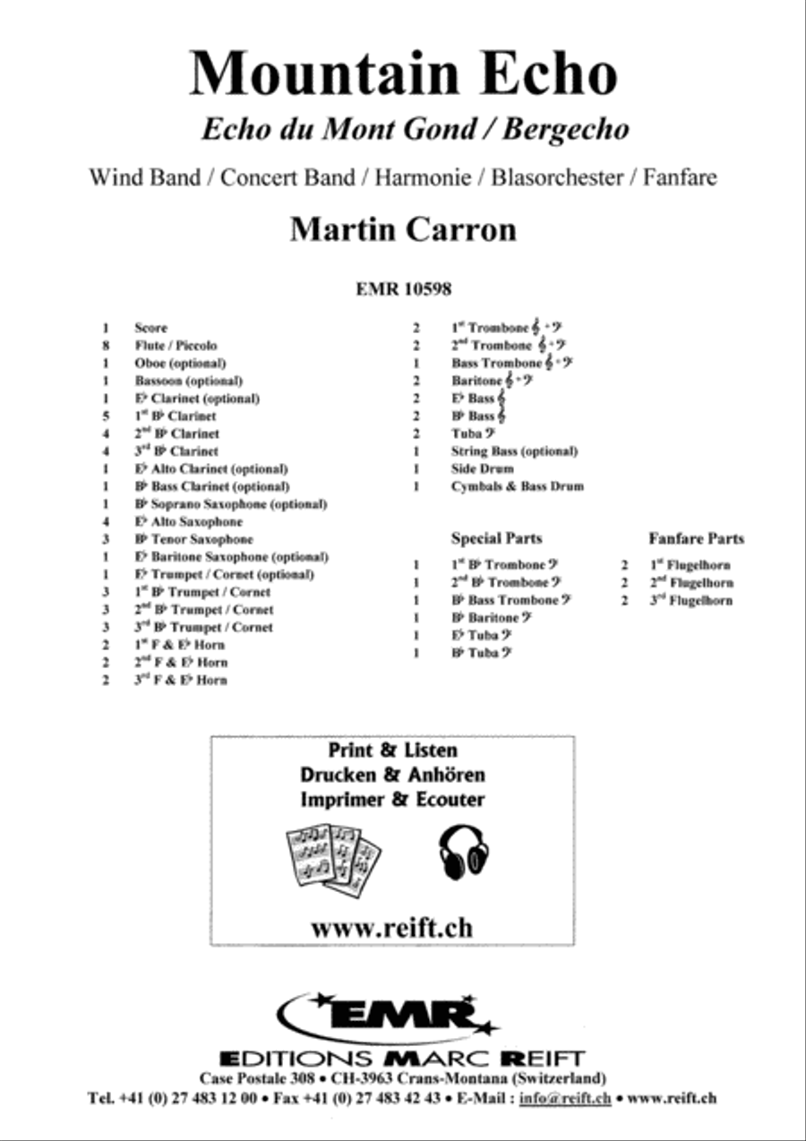 Mountain Echo Concert Band scores gallery preview page 2