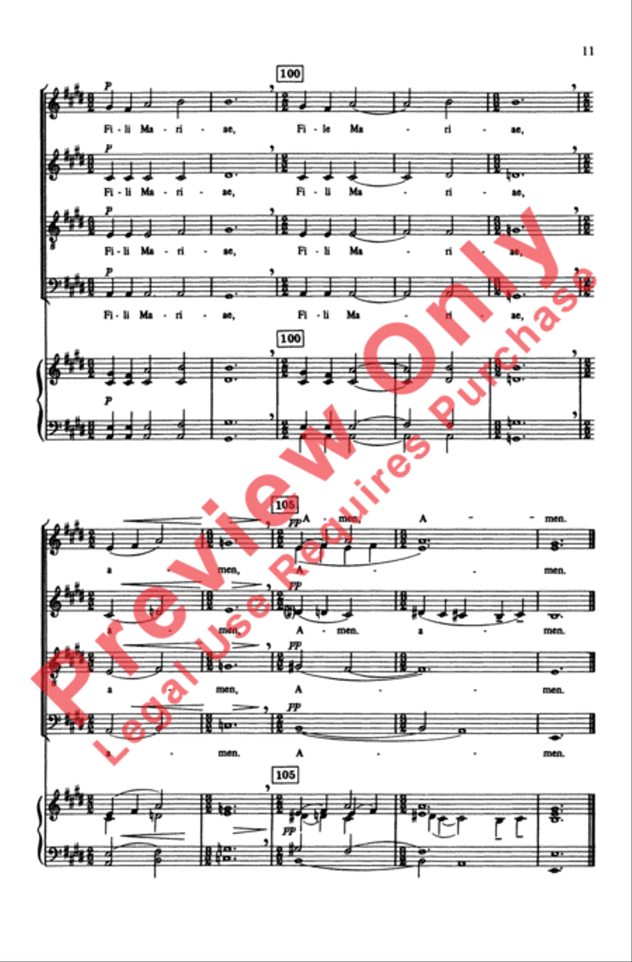 Ave Verum Corpus 4-Part scores gallery preview page 10