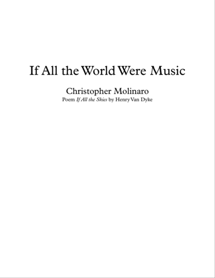 If All the World Were Music Voice scores gallery preview page 1