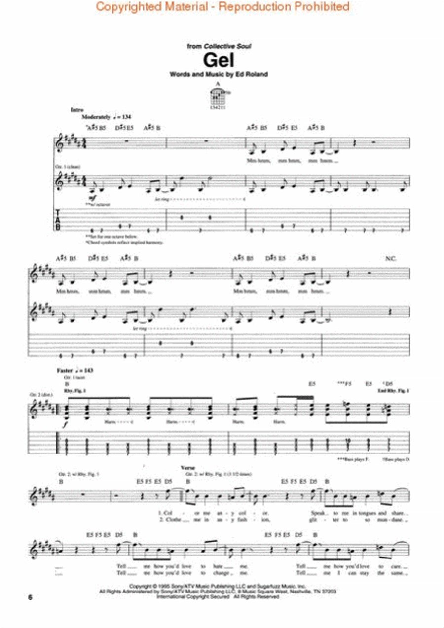 Best of Collective Soul Electric Guitar scores gallery preview page 3