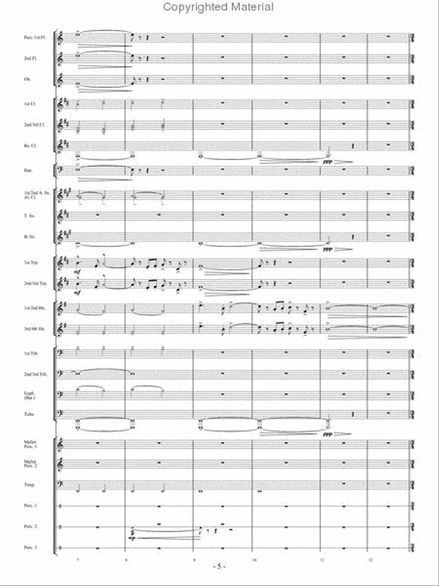 In Pursuit of Troy Concert Band - Sheet Music page 3