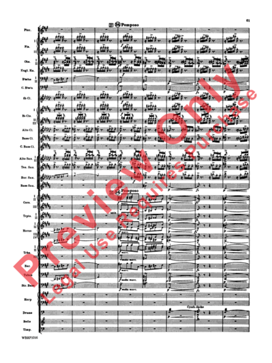 Rhapsody in Blue Concert Band scores gallery preview page 64