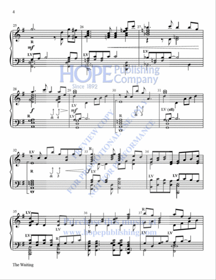 THE WAITING for 3-5 octaves with opt 2 oct. handchimes and perc. 5-Octaves scores gallery preview page 5