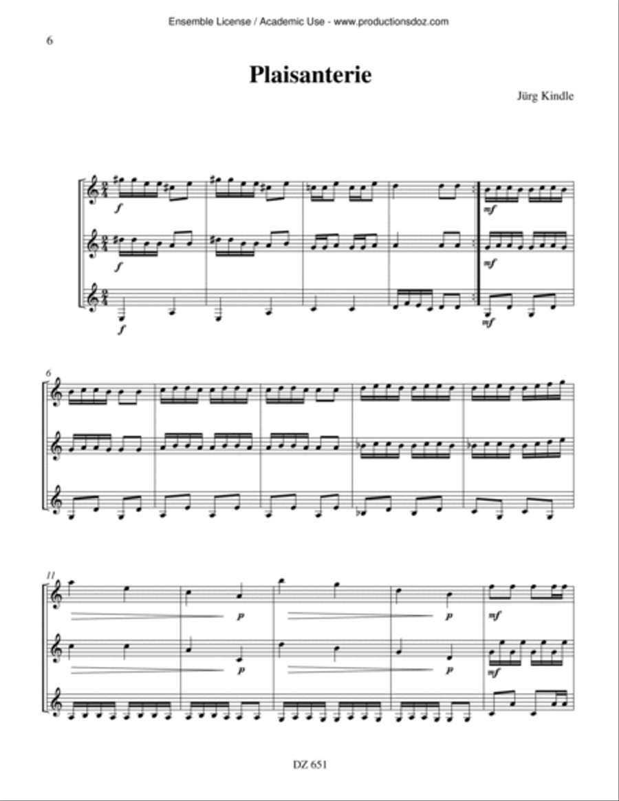 Bavardages, Plaisanterie Guitar Ensemble scores gallery preview page 6