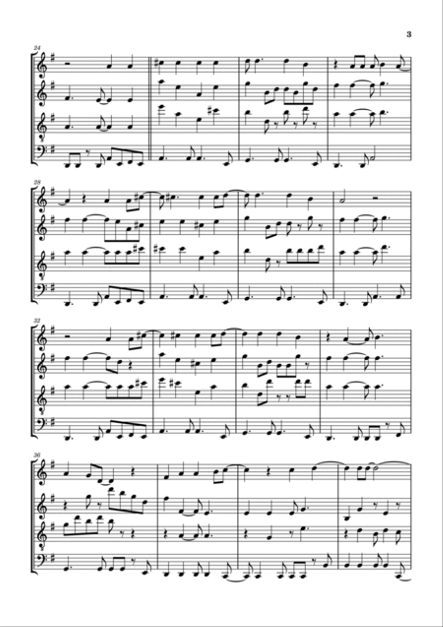 The Door Into Summer Woodwind Quartet scores gallery preview page 4
