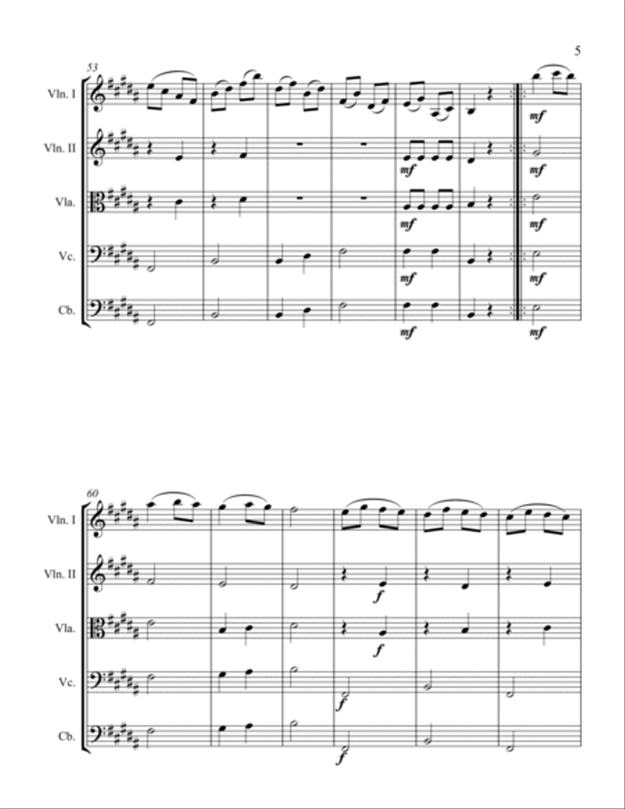 Ecossaises String Orchestra scores gallery preview page 5