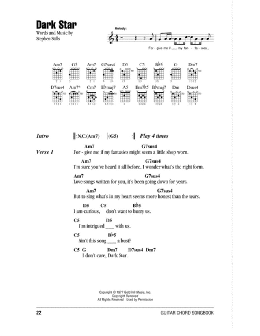 Dark Star Acoustic Guitar scores gallery preview page 1
