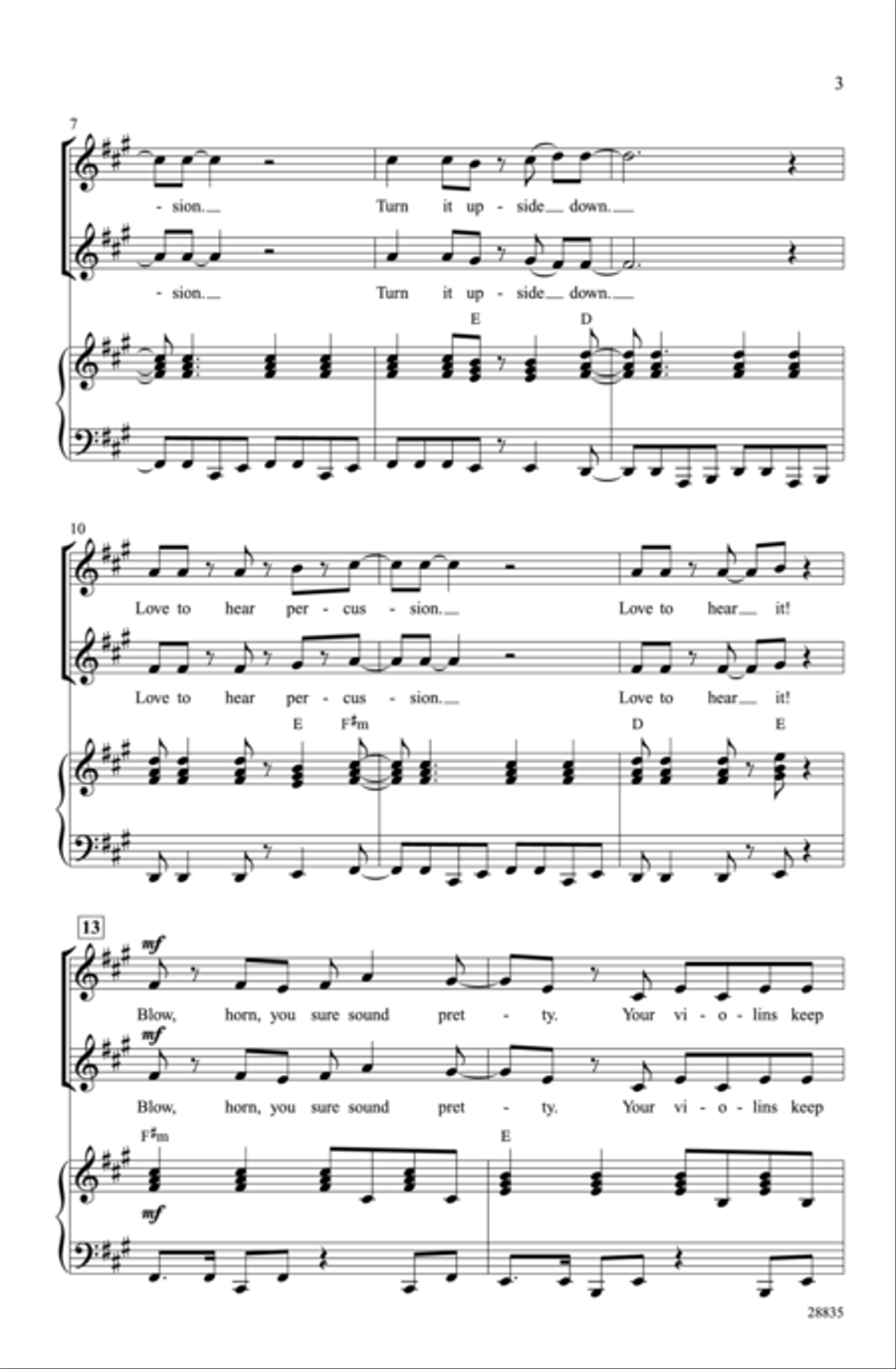 Turn the Beat Around 2-Part scores gallery preview page 3
