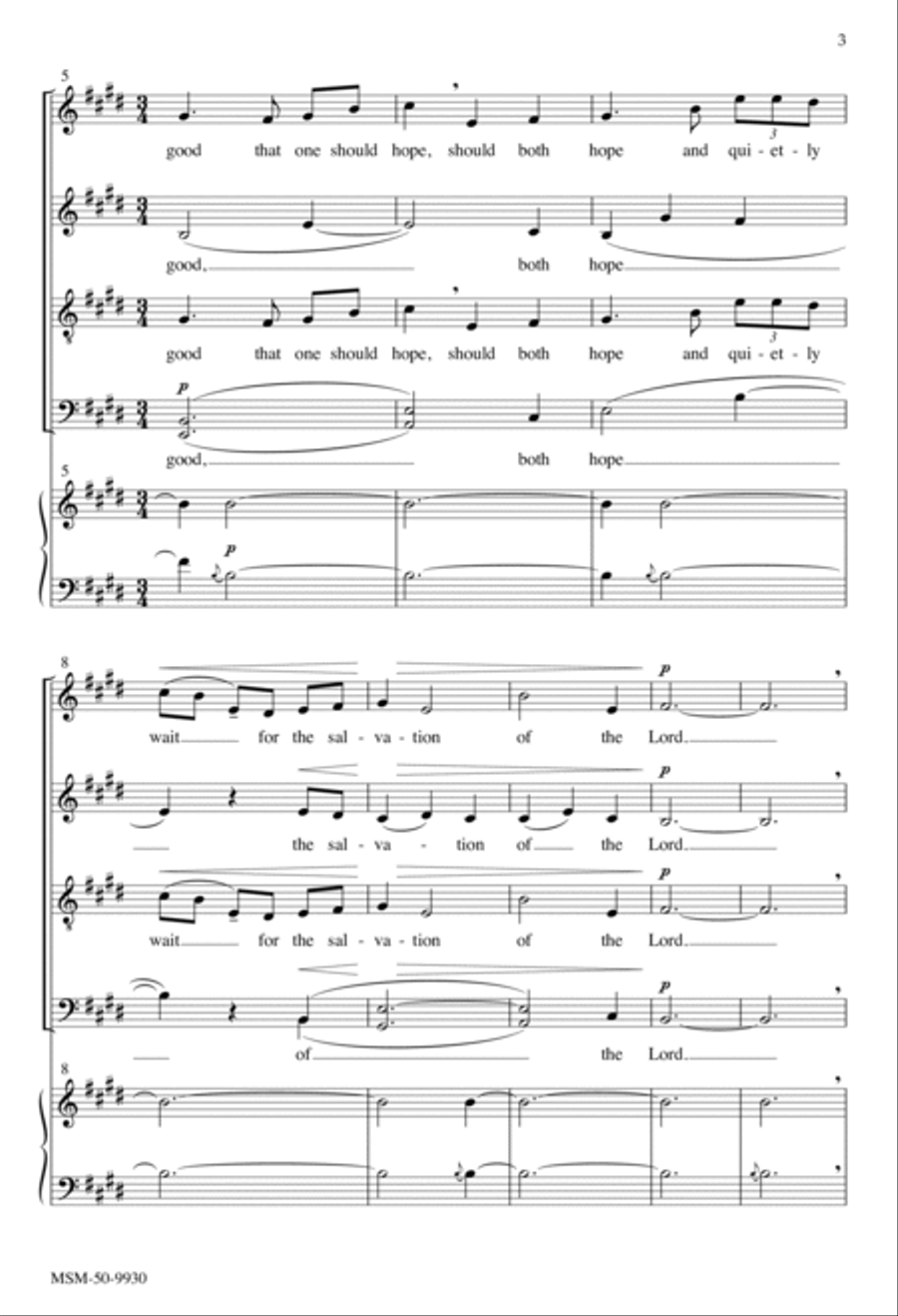Hope and Quietly Wait Hope and Quietly Wait 4-Part scores gallery preview page 3