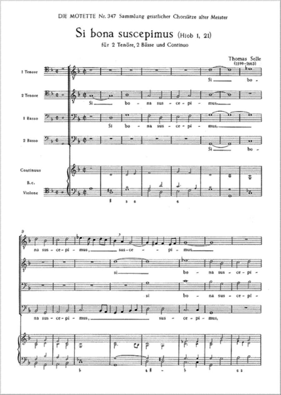 Si bona suscepimus TTBB scores gallery preview page 1