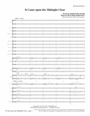 Book cover for It Came Upon a Midnight Clear - Full Score