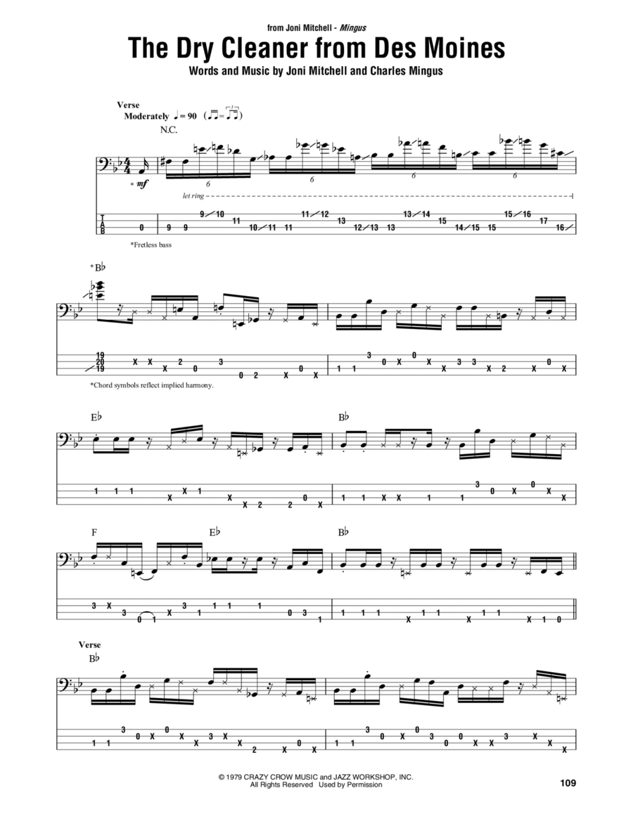 The Dry Cleaner From Des Moines Guitar Tablature scores gallery preview page 1