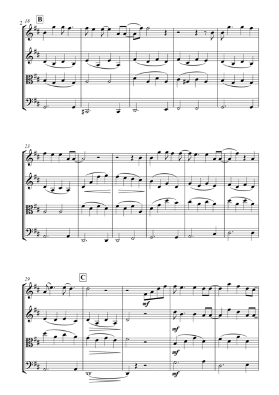 Slipping Through My Fingers String Quartet scores gallery preview page 2