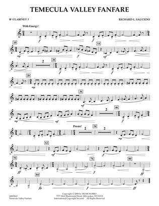 Temecula Valley Fanfare - Bb Clarinet 3