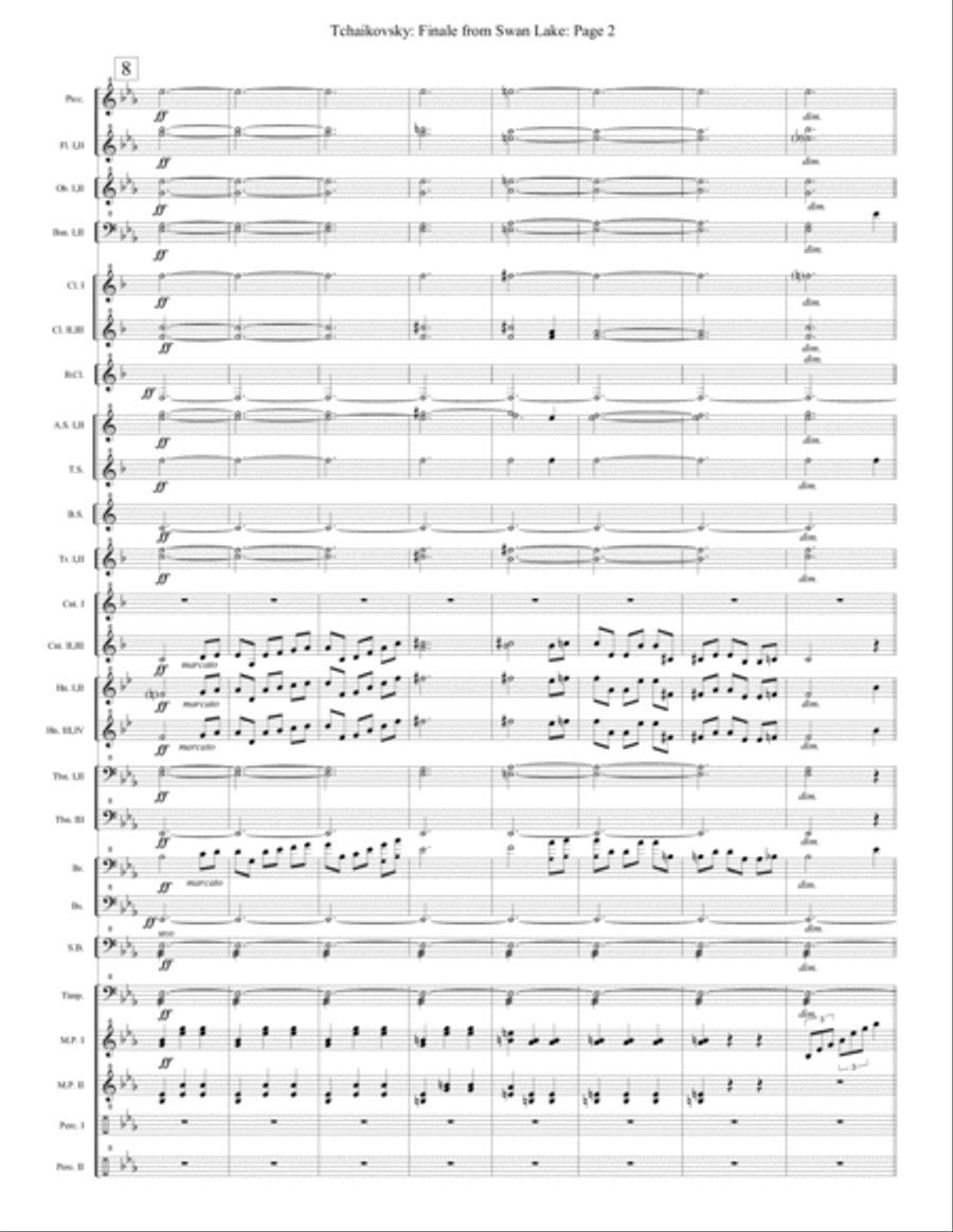 Swan Lake - Final Scene (Band) - Extra Score Concert Band scores gallery preview page 2