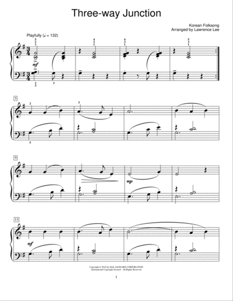 Three-Way Junction Three-Way Junction Piano Method scores gallery preview page 1