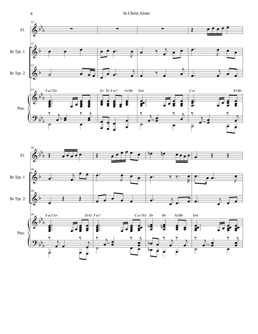 In Christ Alone Trumpet Duet scores gallery preview page 4