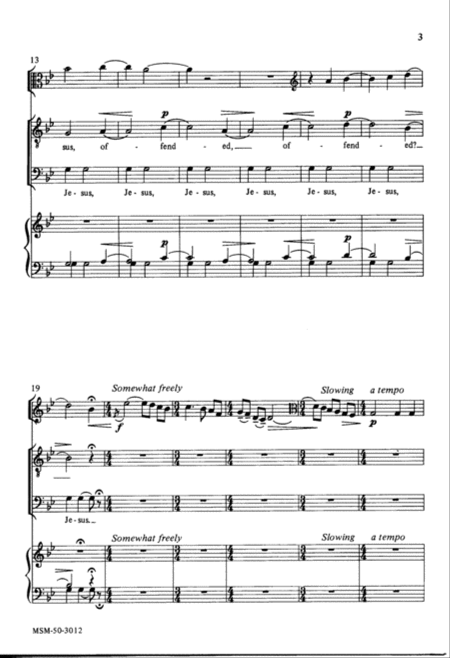 Ah, Holy Jesus 4-Part scores gallery preview page 3