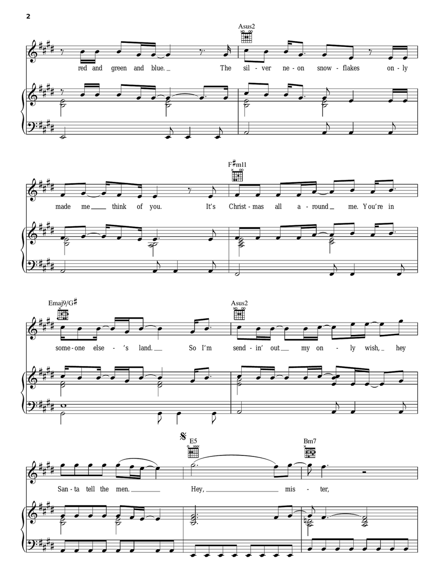 Christmas In America Christmas In America Piano, Vocal, Guitar scores gallery preview page 2