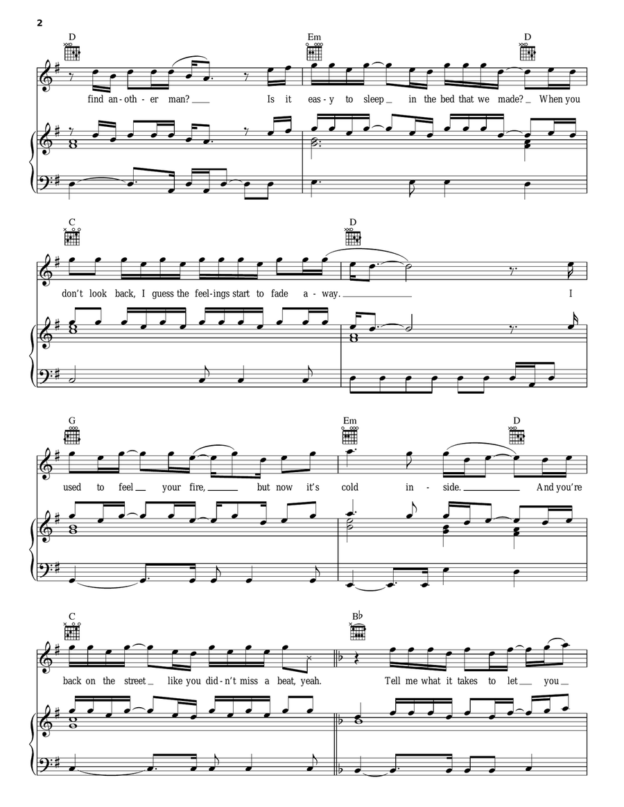 What It Takes Piano, Vocal, Guitar scores gallery preview page 2