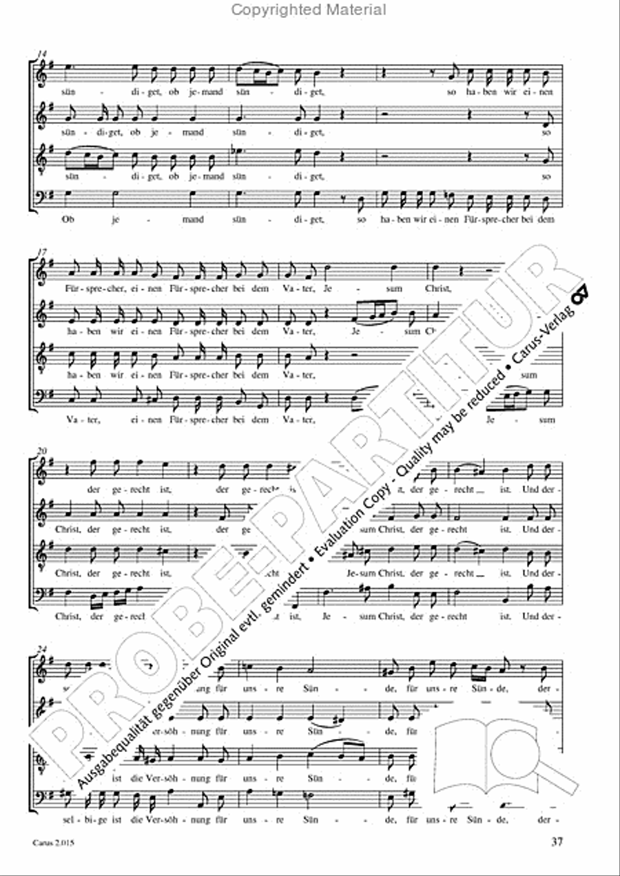 Carl Philipp Emanuel Bach & Gottfried August Homilius. Motets and Choruses Choir scores gallery preview page 39