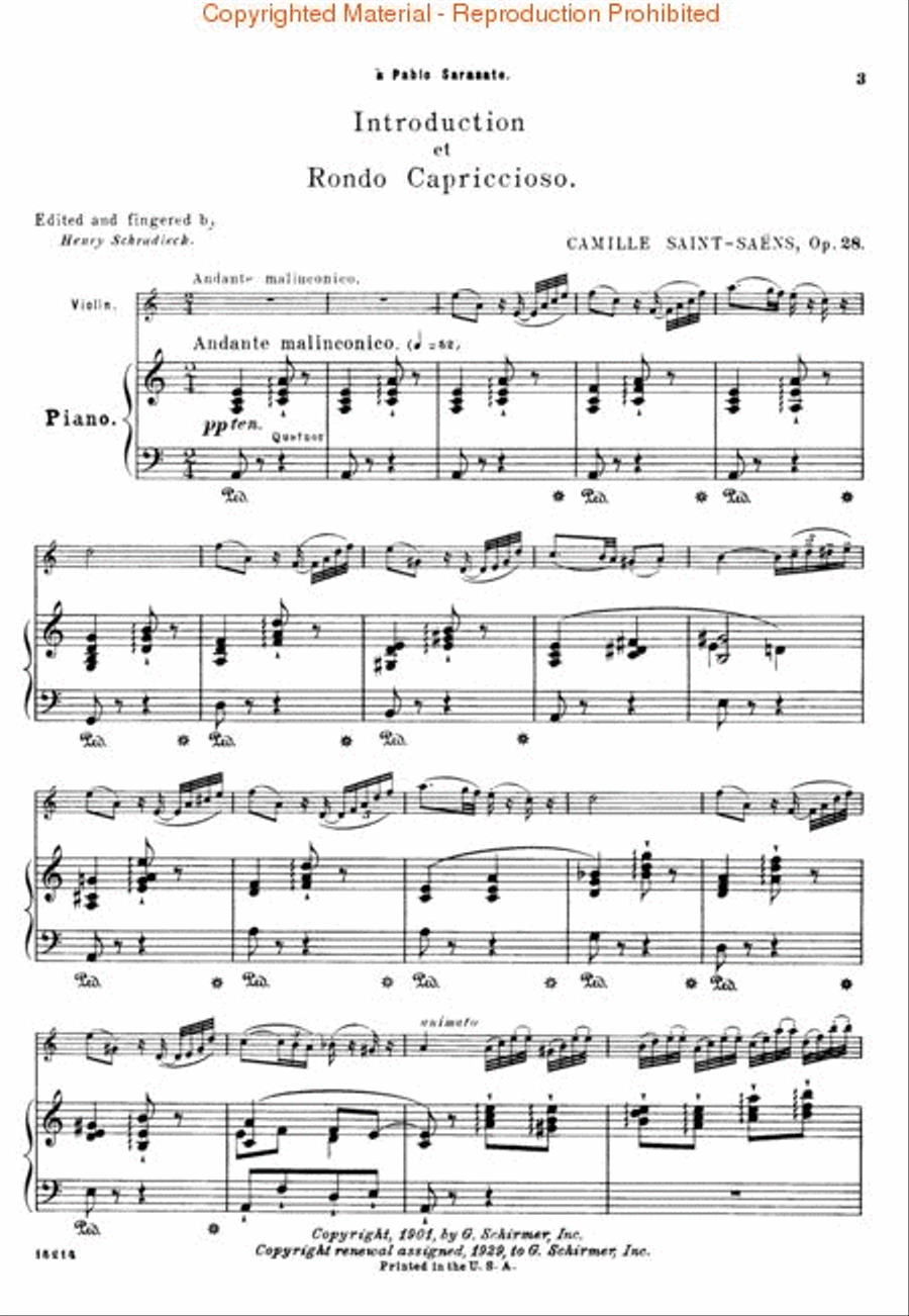 Introduction and Rondo Capriccioso, Op. 28 Violin Solo scores gallery preview page 3