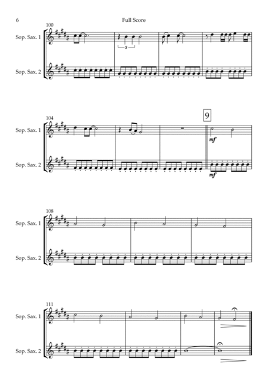 City Of Blinding Lights City Of Blinding Lights Woodwind Duet scores gallery preview page 6
