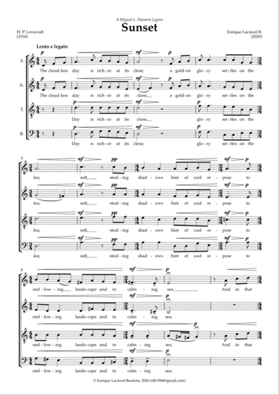 Sunset 4-Part scores gallery preview page 2