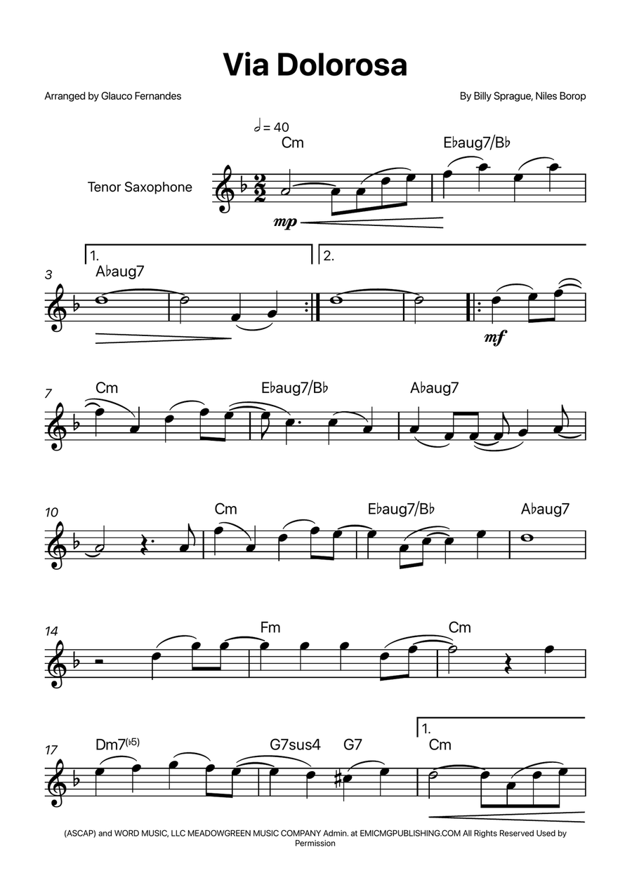 Via Dolorosa Chamber Music scores gallery preview page 1