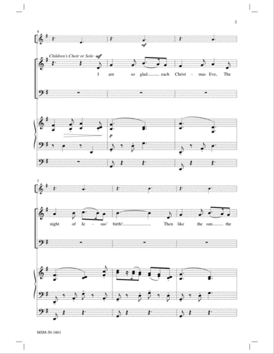 I Am So Glad Each Christmas Eve 4-Part scores gallery preview page 3
