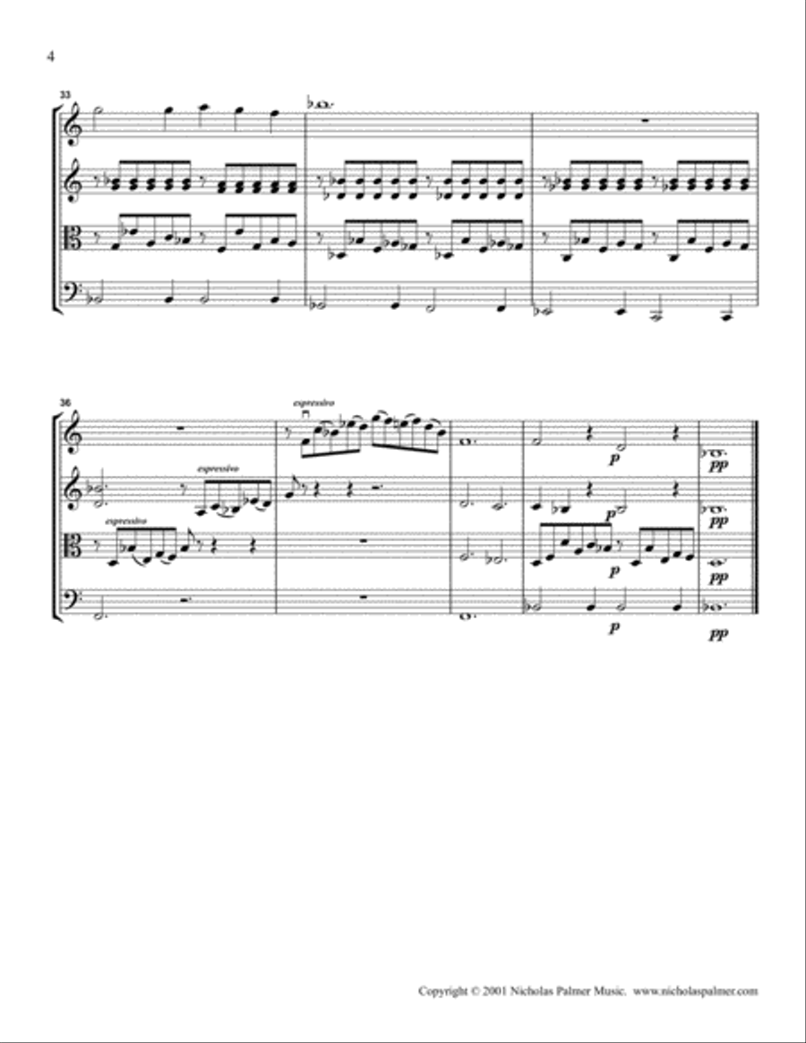 It came upon a midnight clear - A Christmas Nocturne String Quartet scores gallery preview page 6