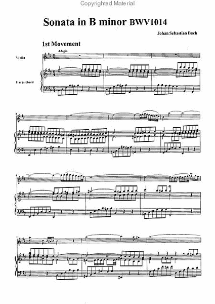 Sonata in B minor, BWV1014