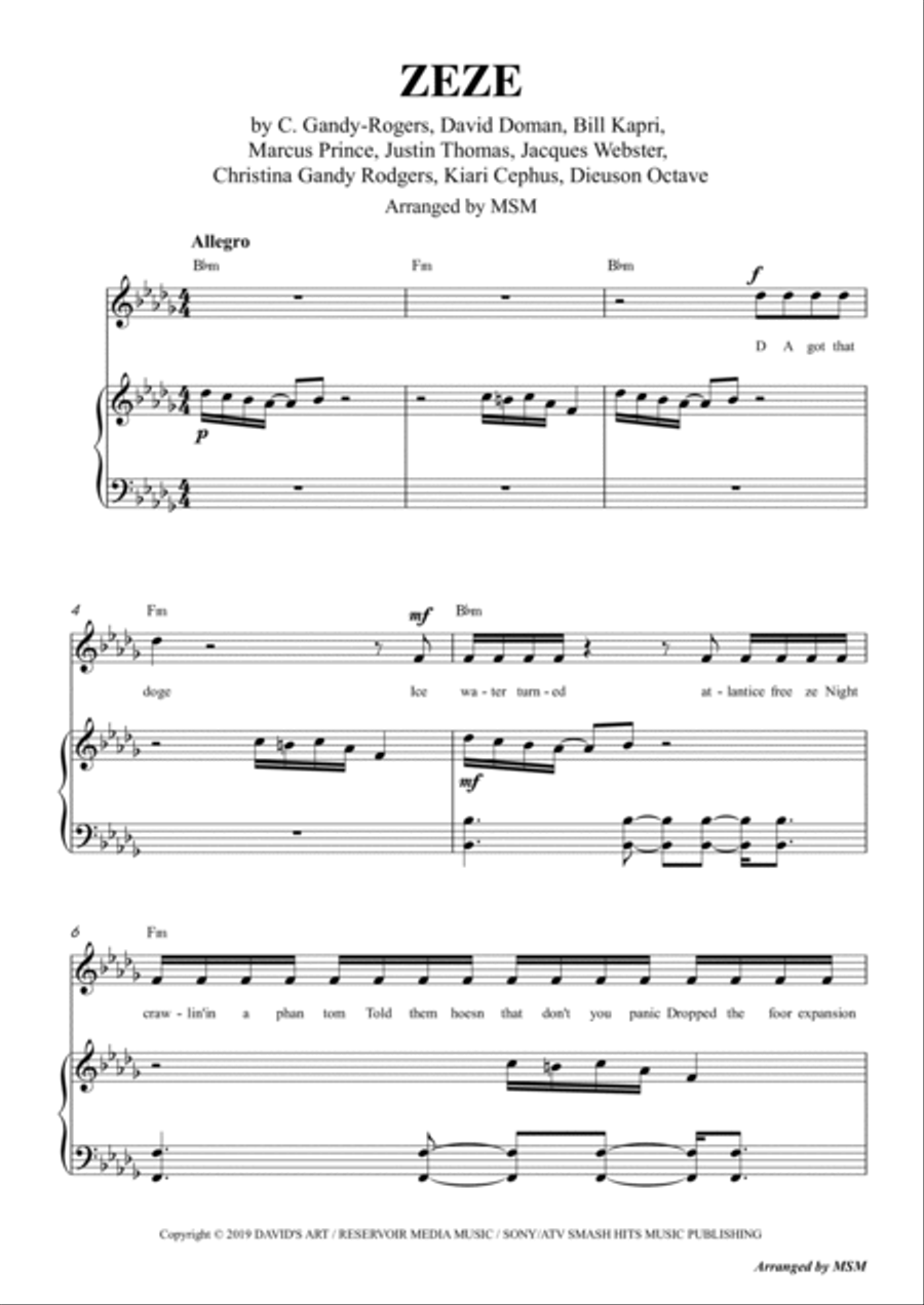 I'm Fine (feat. Travis Scott) Voice scores gallery preview page 3