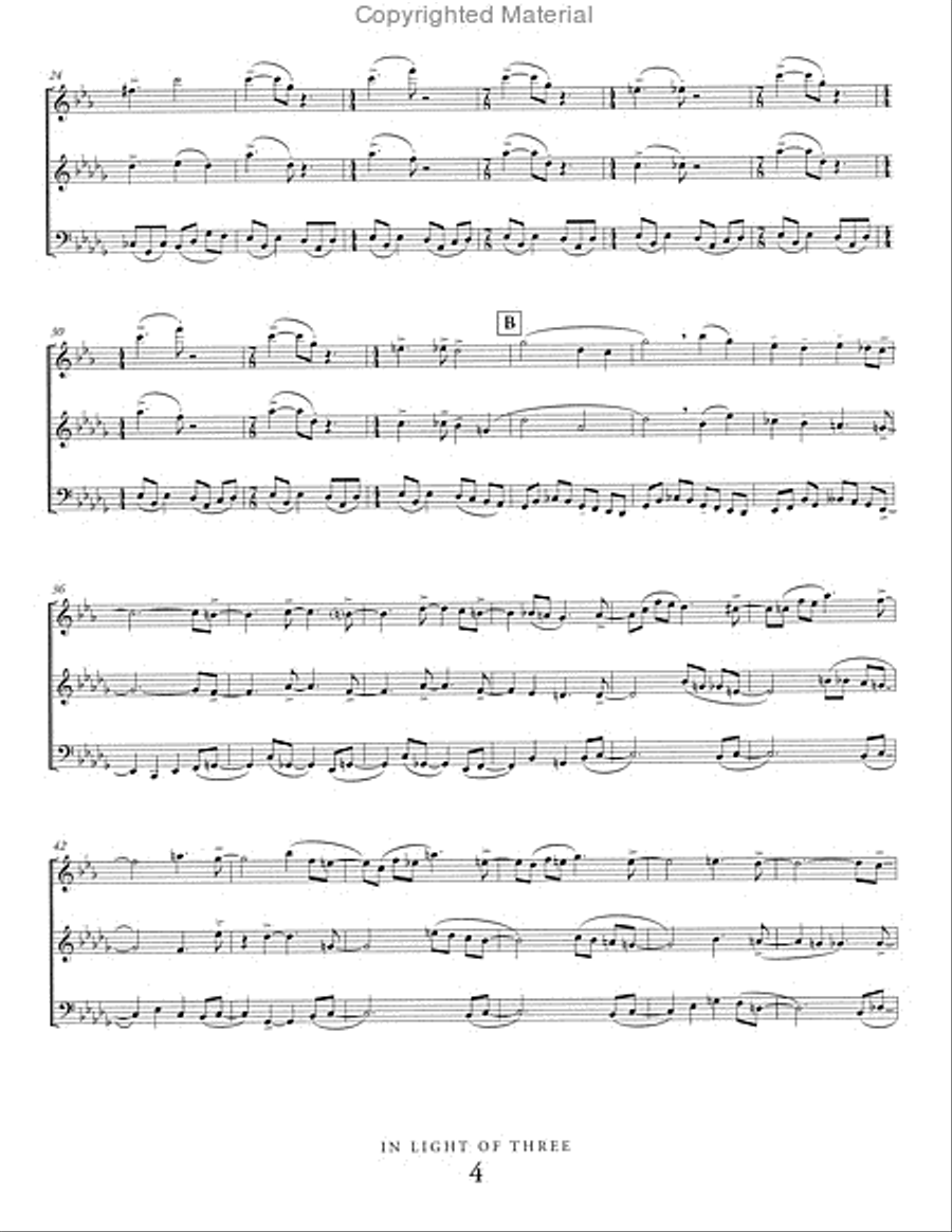 In Light of Three B-Flat Clarinet scores gallery preview page 5