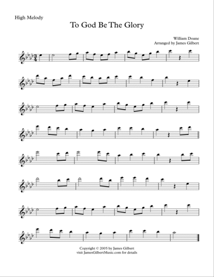 TO GOD BE THE GLORY TO GOD BE THE GLORY Small Ensemble scores gallery preview page 4