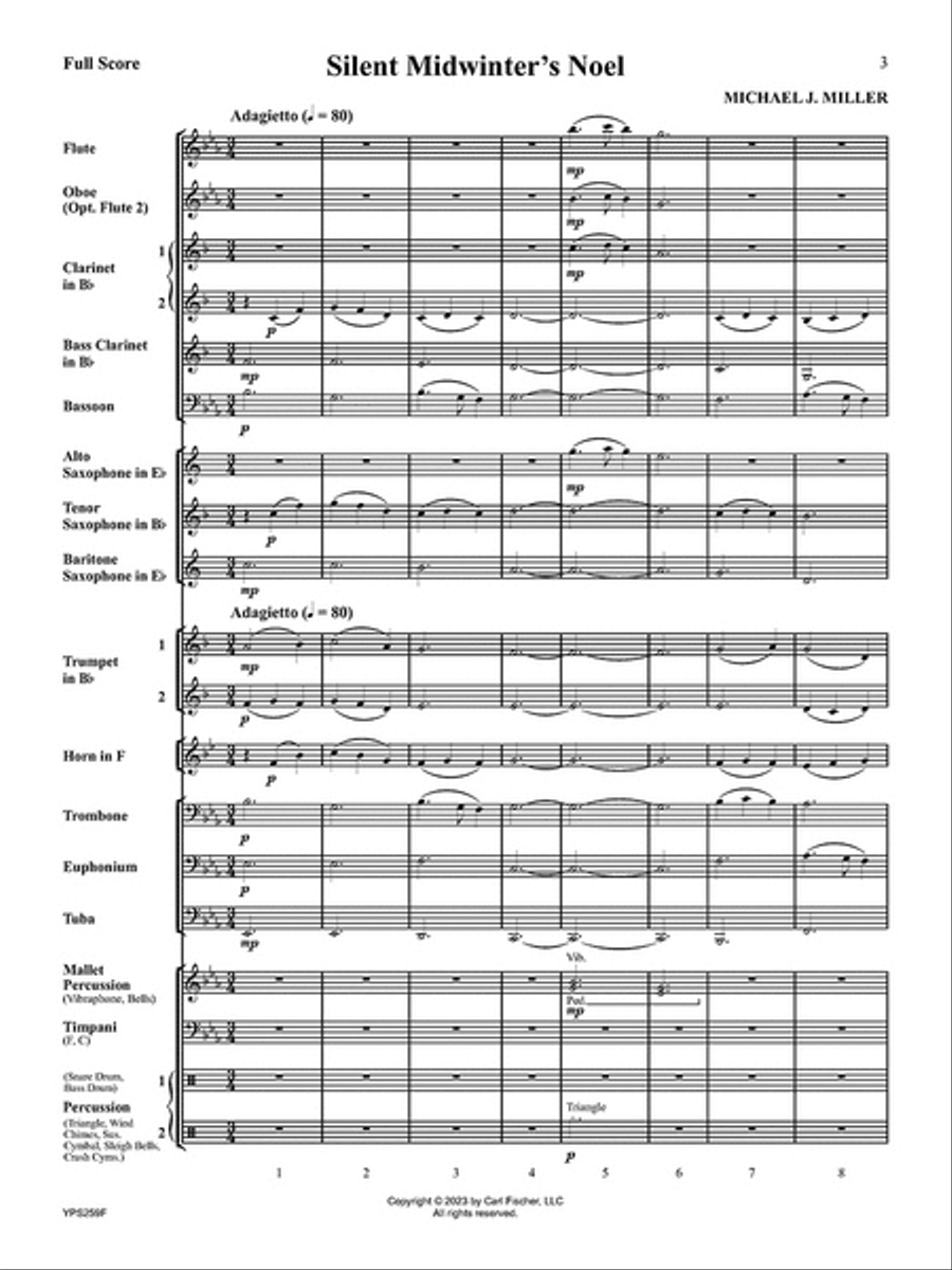 Silent Midwinter's Noel Concert Band scores gallery preview page 2