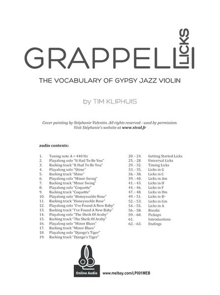 Grappelli Licks: The Vocabulary of Gypsy Jazz