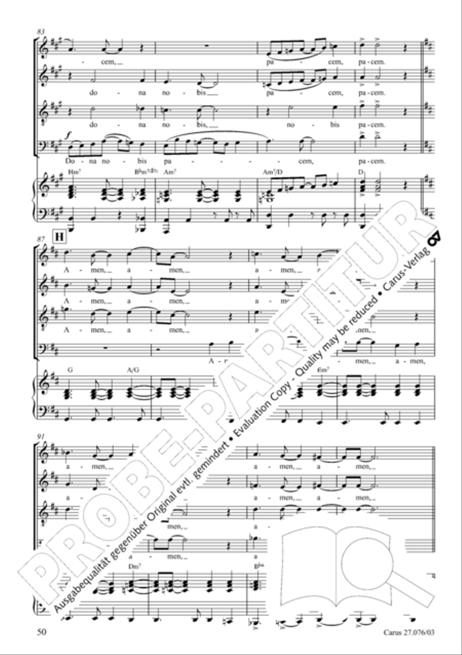 Missa in tempore incerto 4-Part scores gallery preview page 51