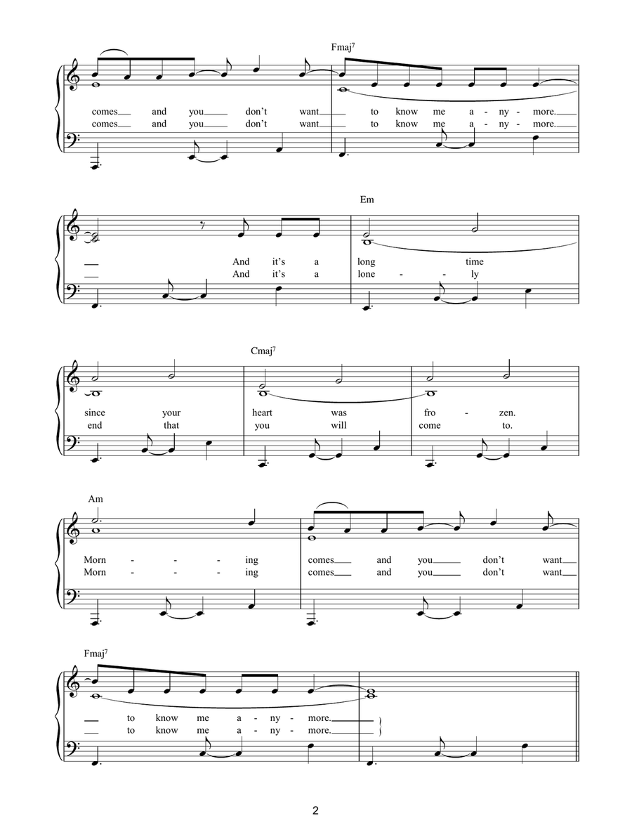 Your Eyes Open Piano Solo scores gallery preview page 2