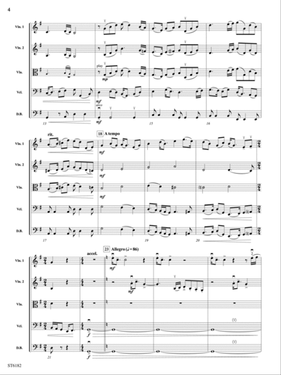 Carson Valley Rhapsody: Score String Orchestra scores gallery preview page 4