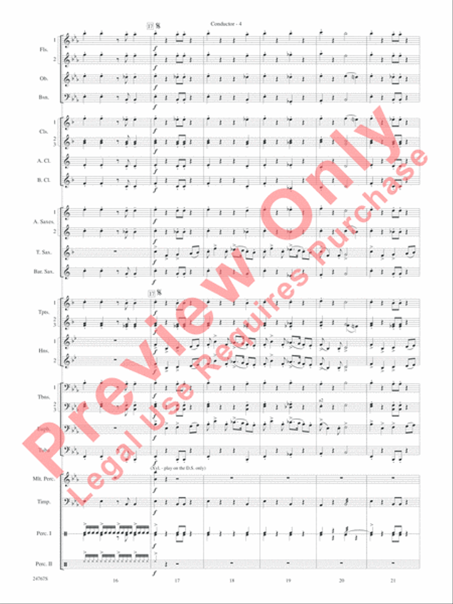 Rails West! (A Tale of the Odessa Puddle Jumper) Concert Band scores gallery preview page 7