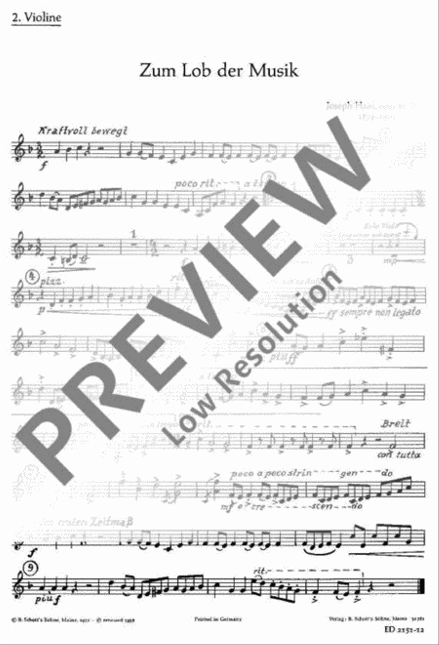 Zum Lob der Musik TB scores gallery preview page 2