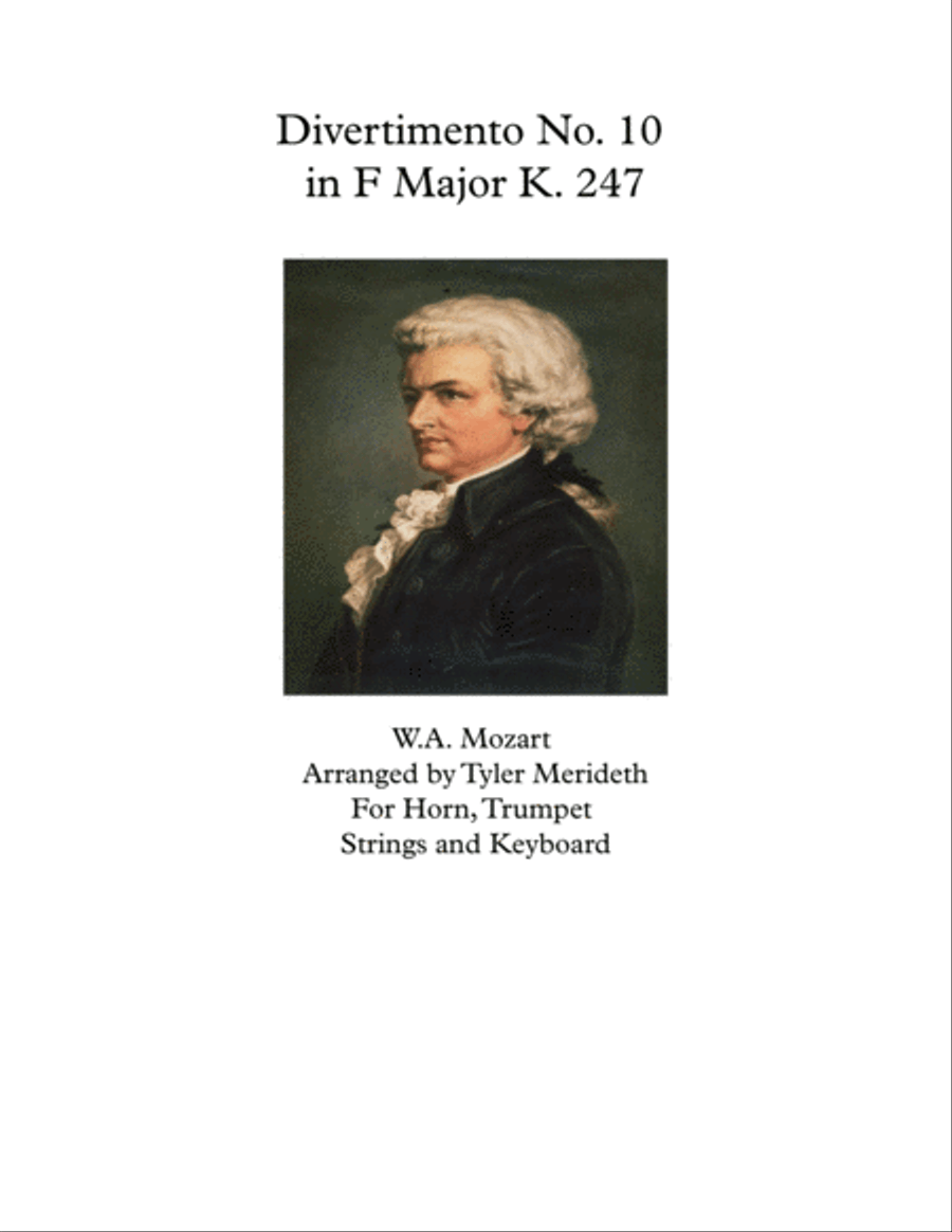 Divertimento in F Major K. 247 Chamber Orchestra scores gallery preview page 1