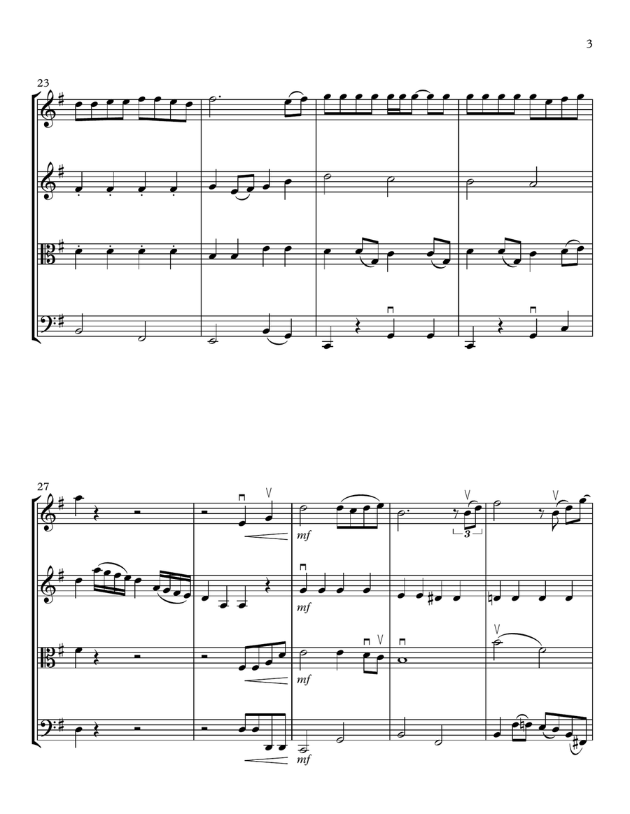 (they Long To Be) Close To You String Quartet scores gallery preview page 3