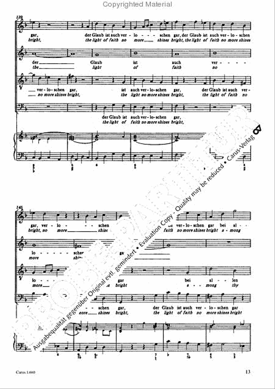 Bach: Ach Gott, vom Himmel; Das wollst du Score scores gallery preview page 14