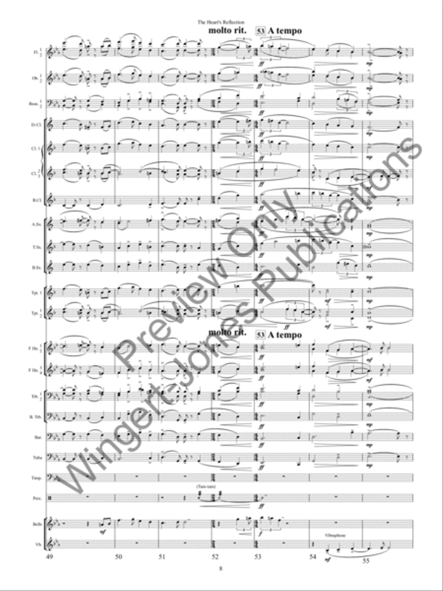 The Heart's Reflection Concert Band scores gallery preview page 11