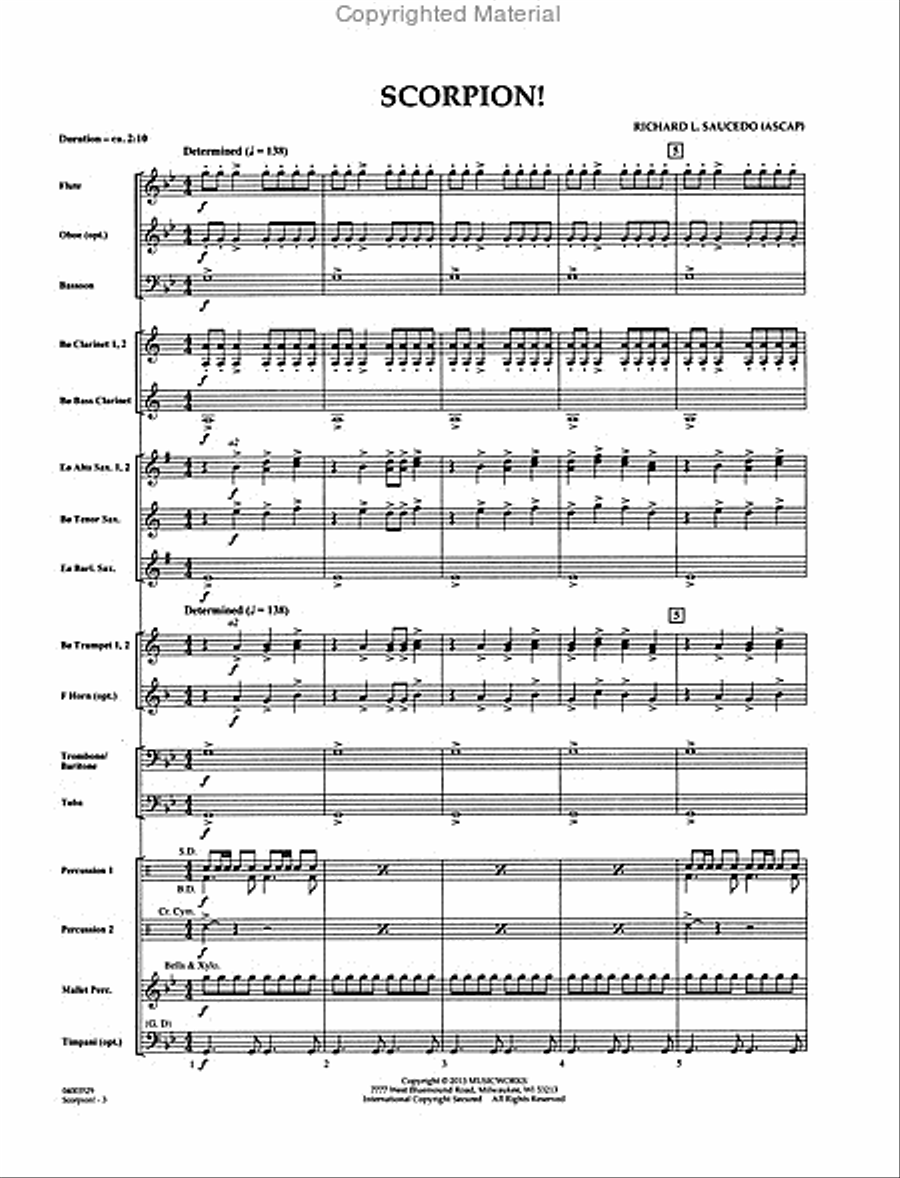 Scorpion! Concert Band scores gallery preview page 2