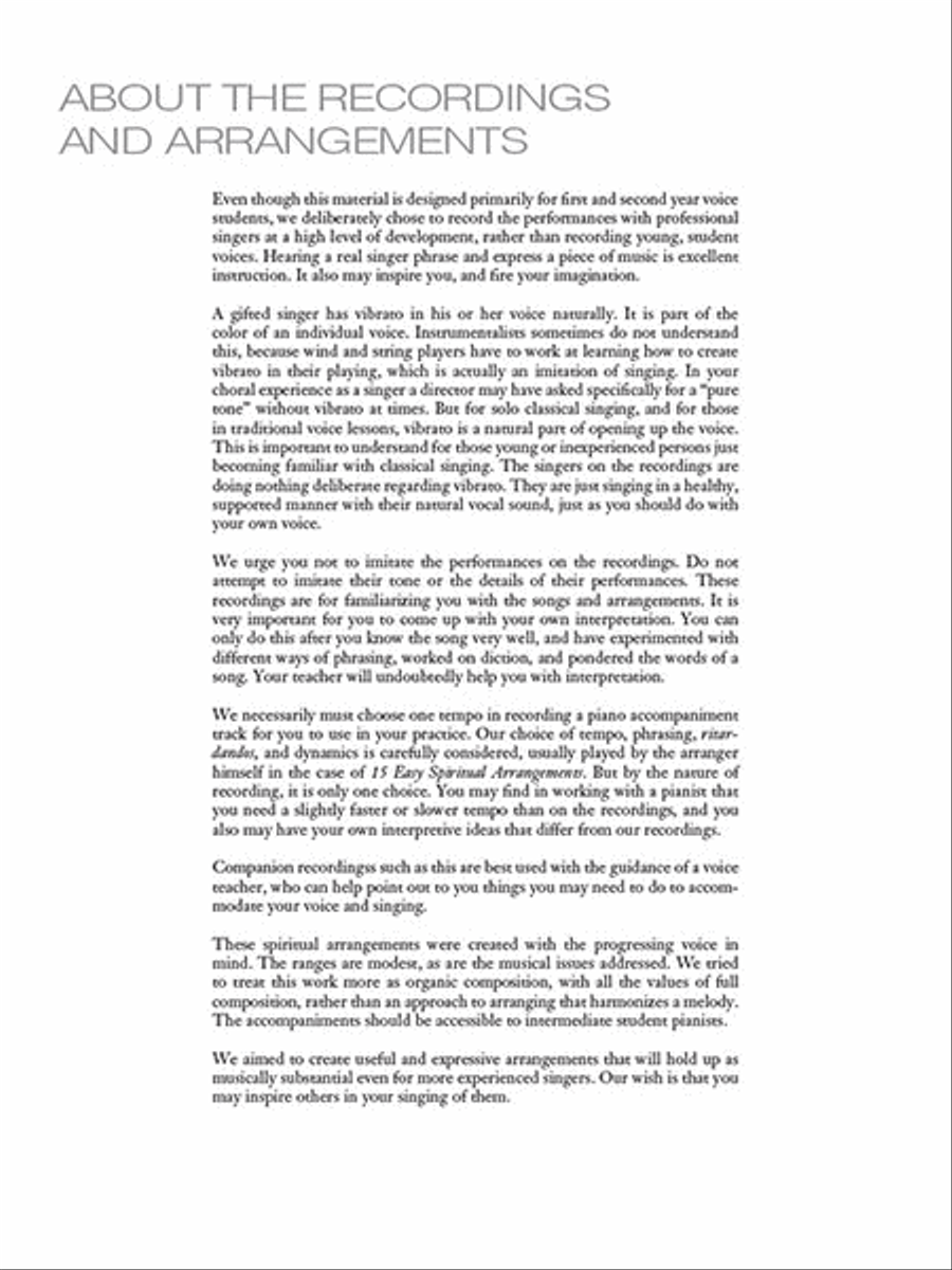 15 Easy Spiritual Arrangements for the Progressing Singer Voice scores gallery preview page 4