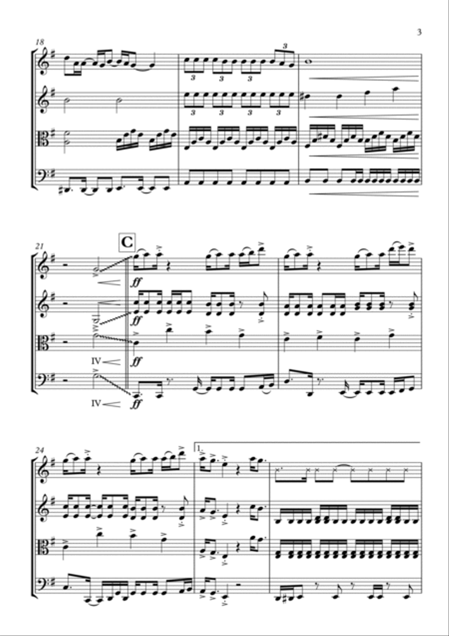 Power Feat. Stormzy Power Feat. Stormzy String Quartet scores gallery preview page 4