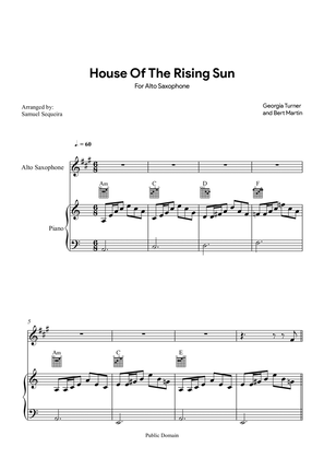 House of the Rising Sun - for Alto Saxophone - with play along